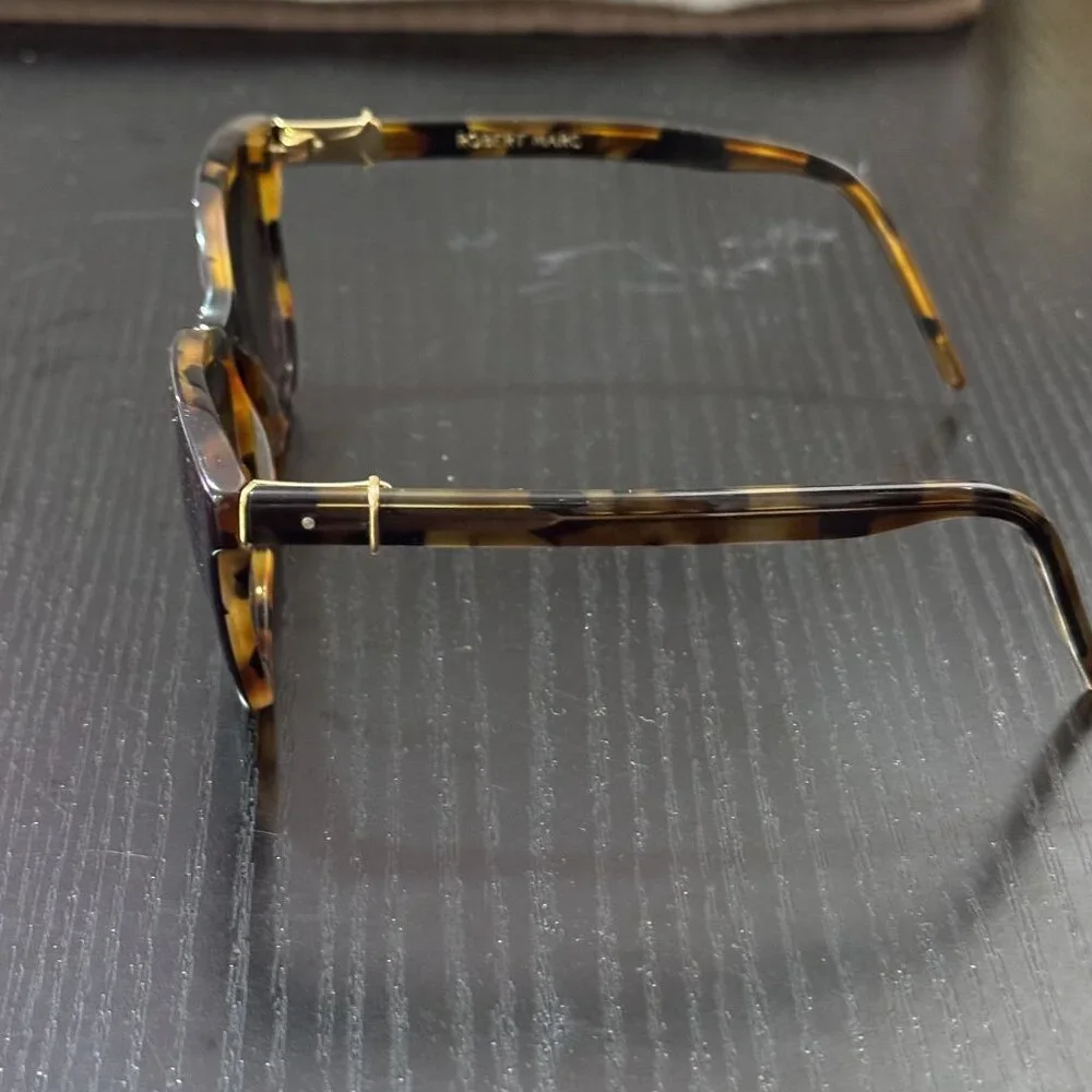 Vintage Robert Marc 696-248 Tortoiseshell Eyeglasses Non-Prescription Handmade - Picture 5 of 8